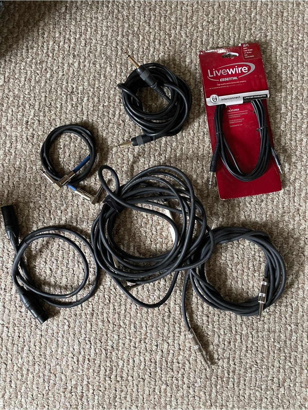 Livewire Black Audio Instrument and XLR Cables - Assorted Pack